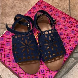 TORY BURCH Navy Size 8 Sandals